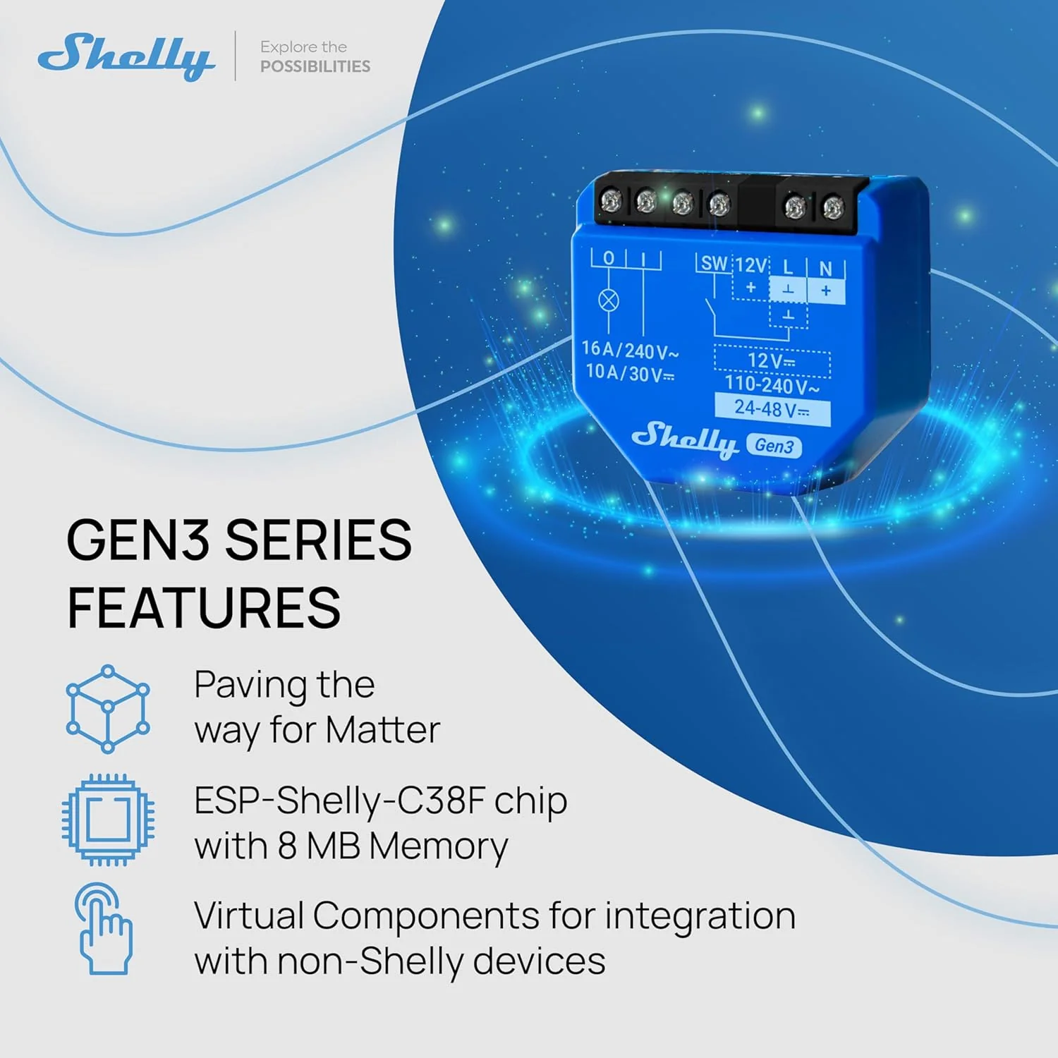 Shelly Relais ``1 Gen3 4er Pack`` max 16A - Image 6
