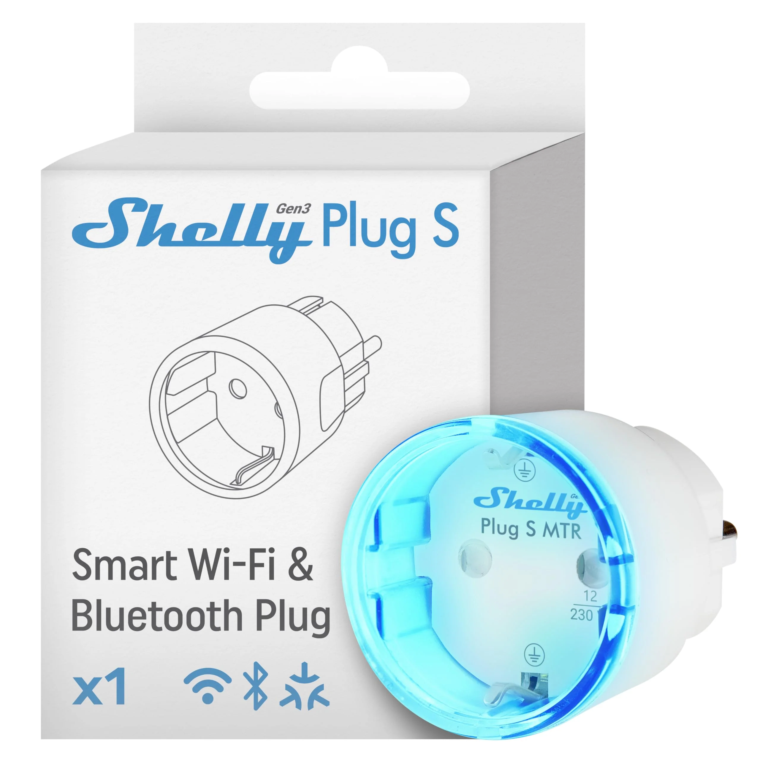 Smart Plug Shelly 85366990 Wi-Fi 230 V 10 A