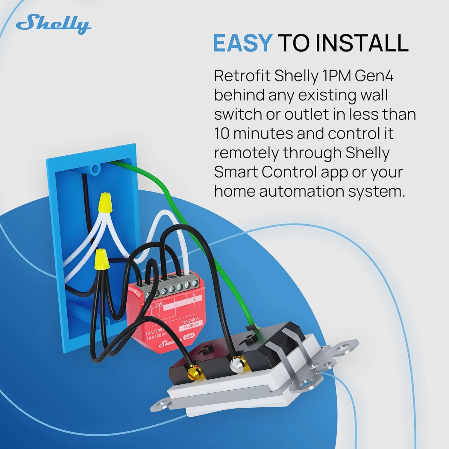 Smart Plug Shelly S4Sw-001P16Eu Bluetooth Wi-Fi Bluetooth 5.0 10 A - Image 3