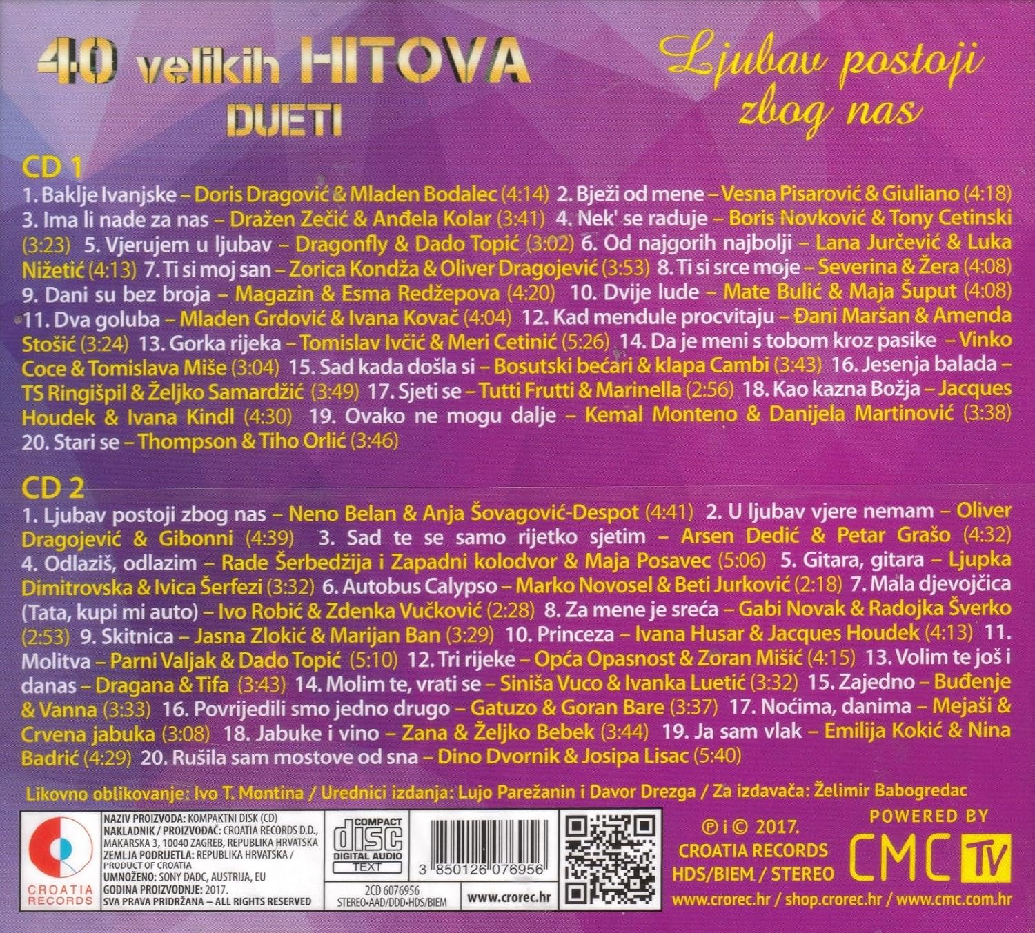 40 Velikih Hitova - Dueti - Ljubav postoji zbog nas - Image 2