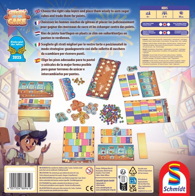 Schmidt Spiele 88961 Cherry on the Cake, Topp die Torte!, multilingual Version UK, F, IT, NL, ES - Image 3