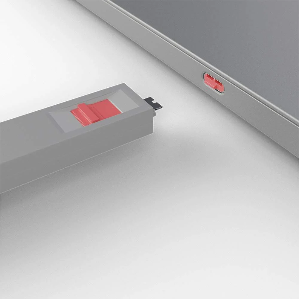LINDY 40425 USB Type C Port Blocker Key, Red - Pack of 4 - Image 5