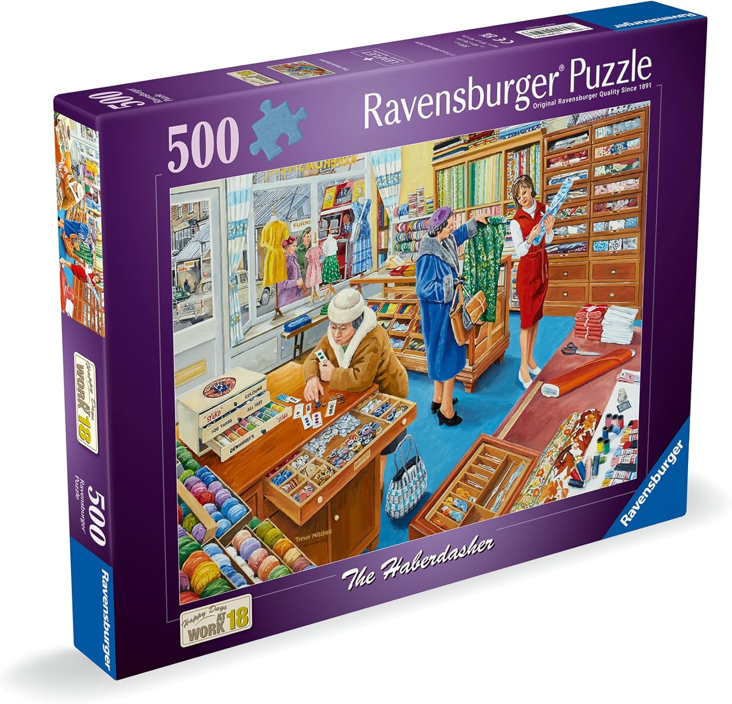Ravensburger Happy Days at Work No.18 The Haberdasher 500 Piece Jigsaw Puzzle for Adults and Kids Age 10 Years Up - Image 4