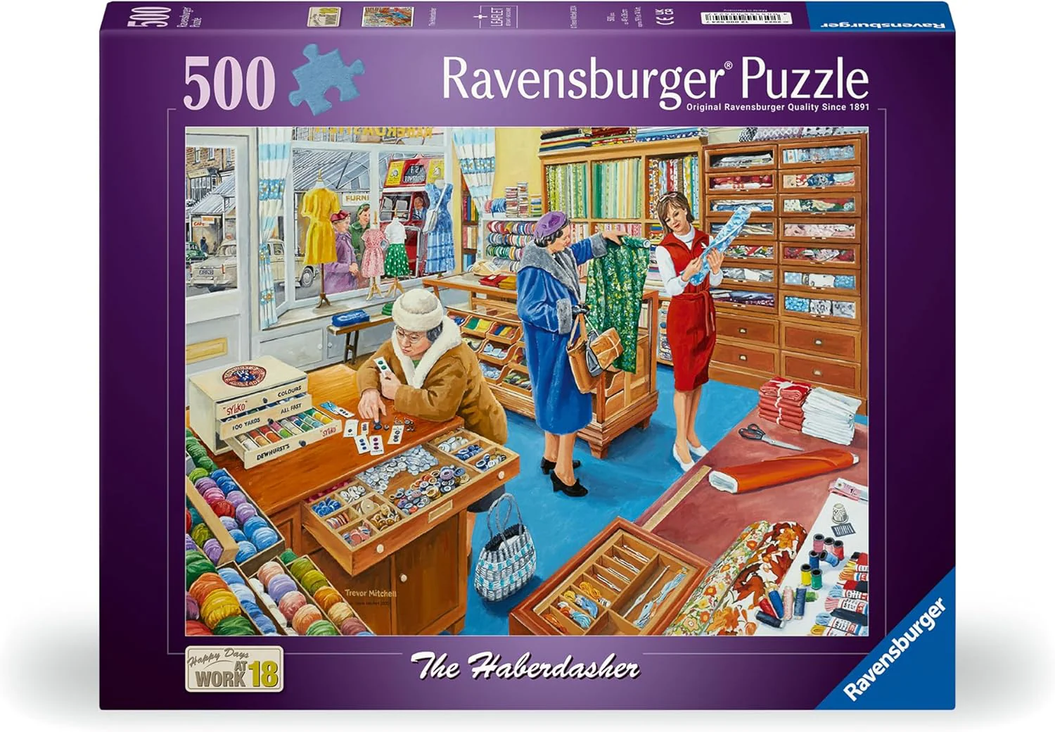 Ravensburger Happy Days at Work No.18 The Haberdasher 500 Piece Jigsaw Puzzle for Adults and Kids Age 10 Years Up - Image 5