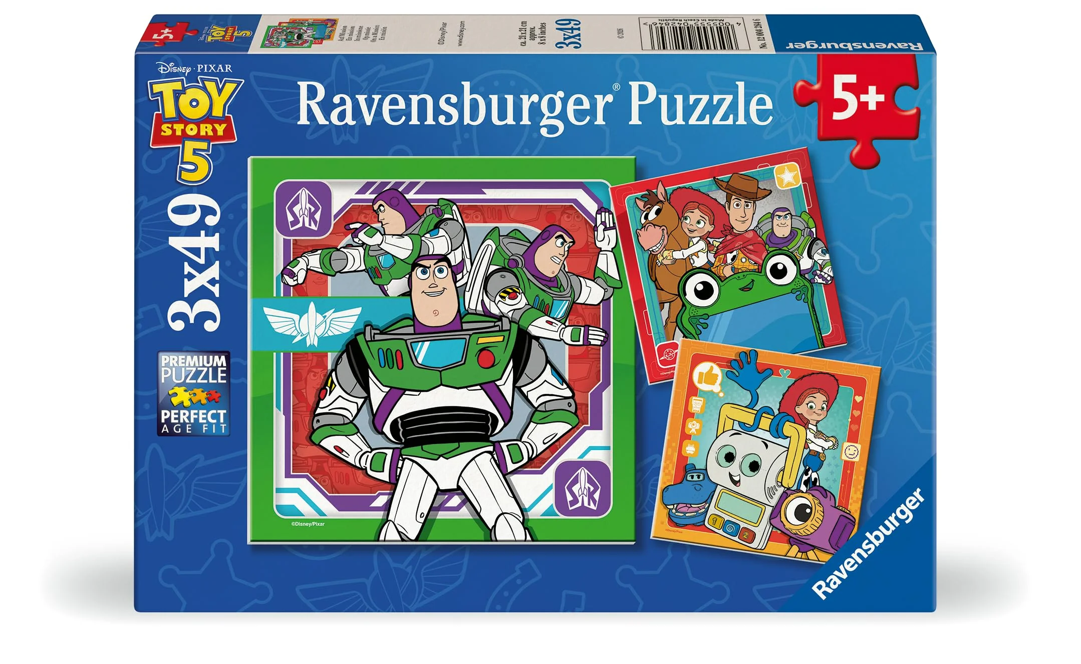 Ravensburger - Puzzle Bambini 5 Anni 3x49 Pezzi, Toy Story 5- Puzzle 5 Anni, Collezione Disney, Include 3 Puzzle 49 Pezzi, Giochi Educativi, Idee Regalo