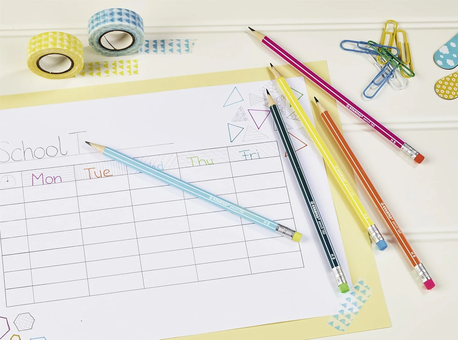STABILO - Grafietpotlood met gum - Pencil 160 - HB - Set Van 4 Stuks - Image 7