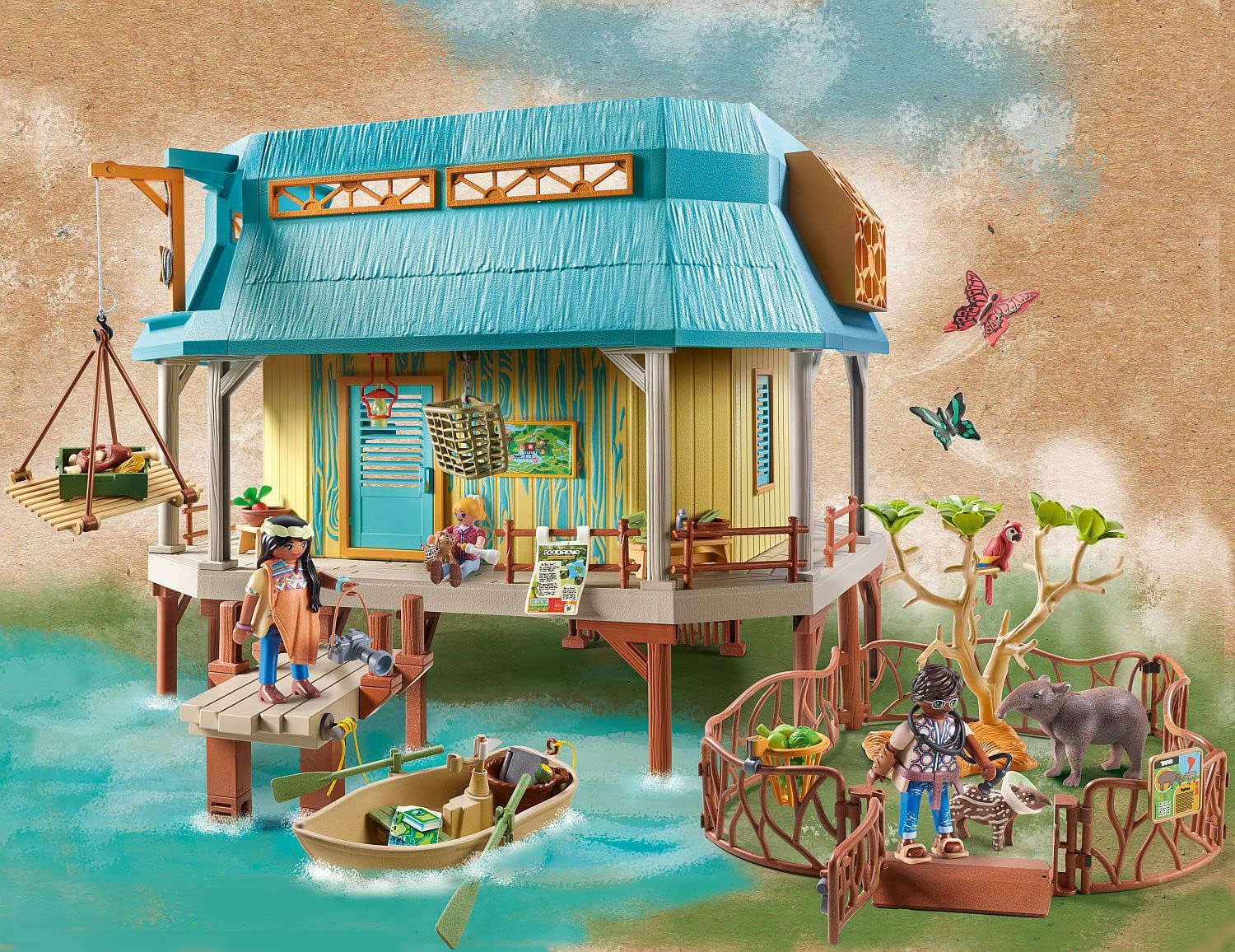 Playmobil 71007 Wiltopia Animal Care Station with Light Effects, collectable and educational animal toy for kids, sustainable toy, fun imaginative role play, playsets suitable for children ages 4+ - Image 3