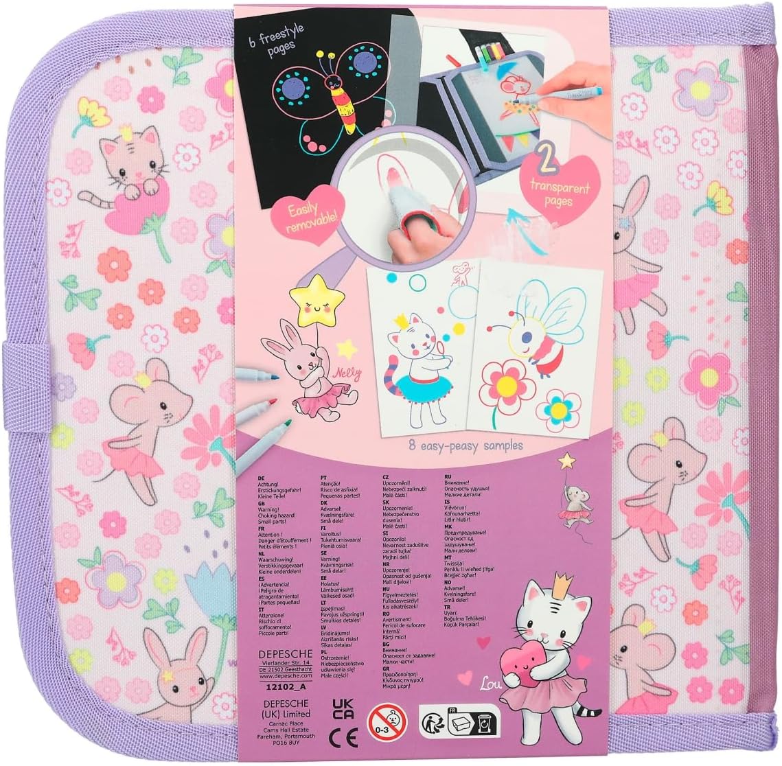 Depesche 12102 Princess Mimi Paint & Swipe Book with Wipe Clean Pages Includes 6 Fibre Pens - Image 5