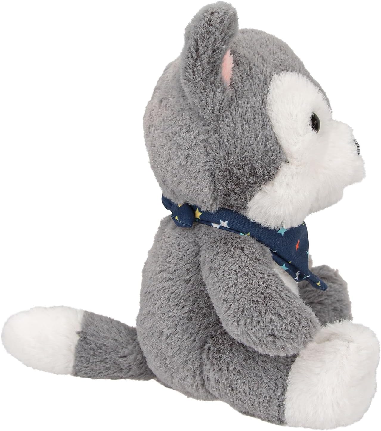 Depesche 12455 Snukis - Knuffel wolf Paul met zachte vacht in grijs en wit, ca. 18 cm hoog knuffel met sjaal - Image 3