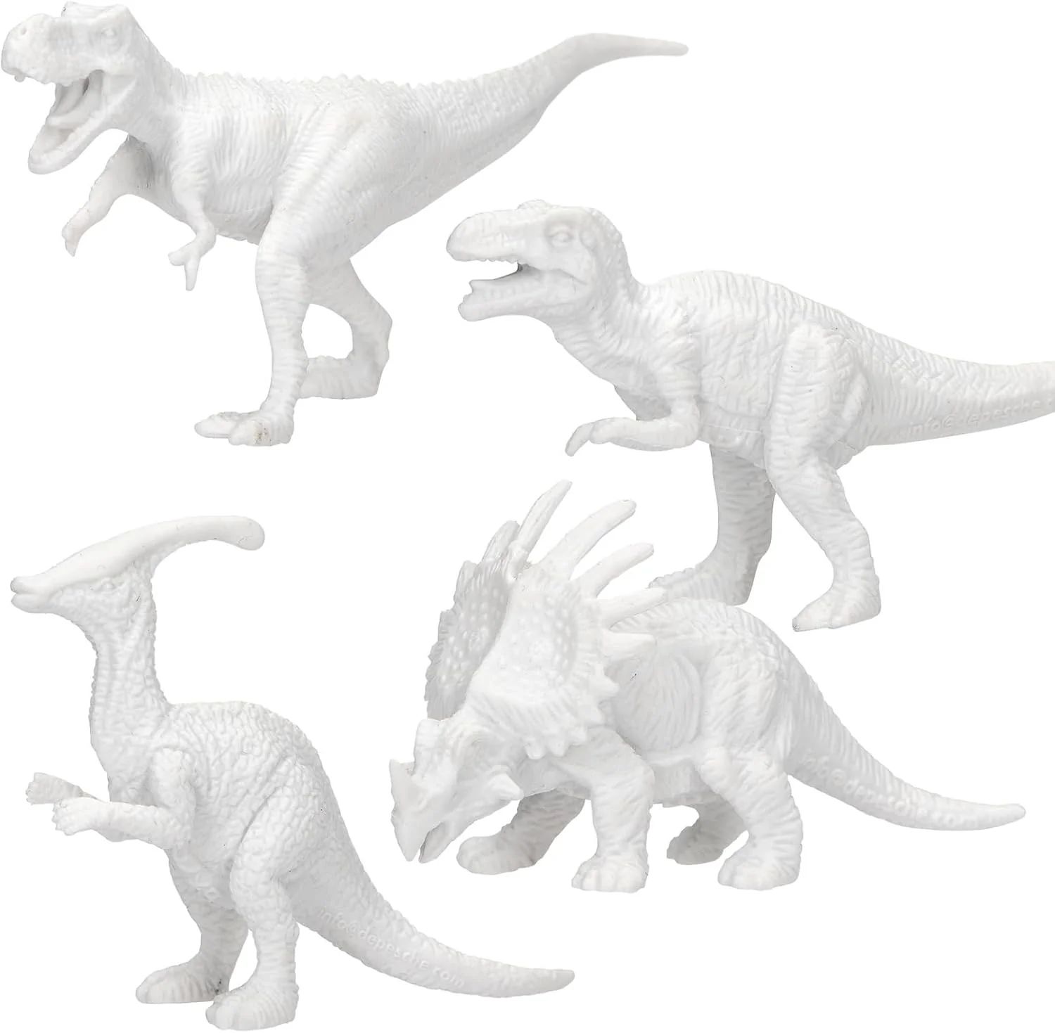 Depesche 12672 Dino World DIY Kleur je Dino - 4 dinosaurusfiguren om zelf te maken, set incl. acrylverf, penselen, palet en instructies - Image 2