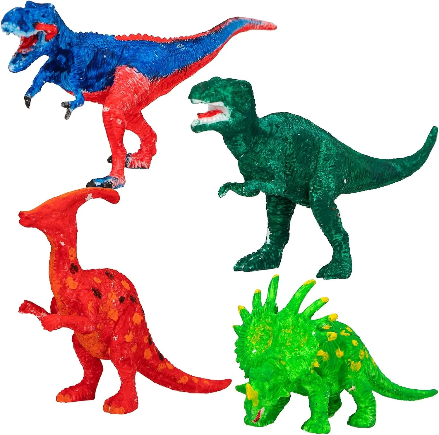 Depesche 12672 Dino World DIY Kleur je Dino - 4 dinosaurusfiguren om zelf te maken, set incl. acrylverf, penselen, palet en instructies - Image 5