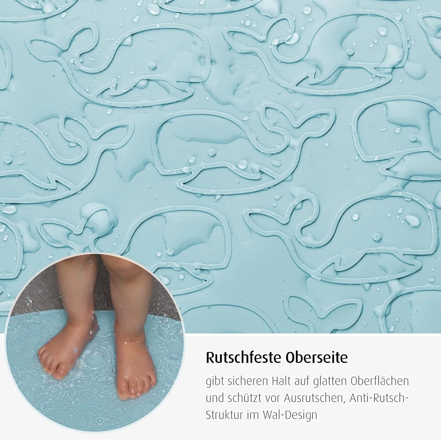 Reer - Myhappybath Baby Bath Mat - Blue - 42 X 25 Cm - Image 3