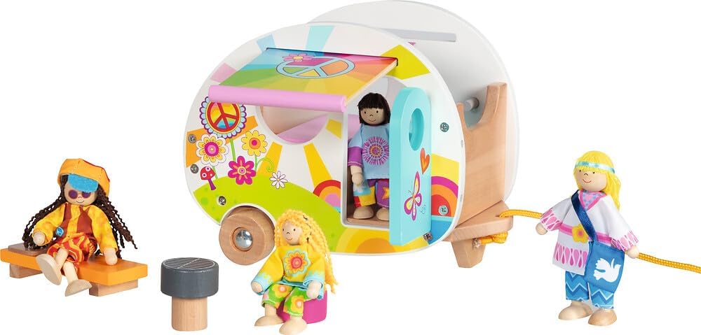 Goki houten caravan Happy Campers speelgoed camper voor kinderen - Image 3