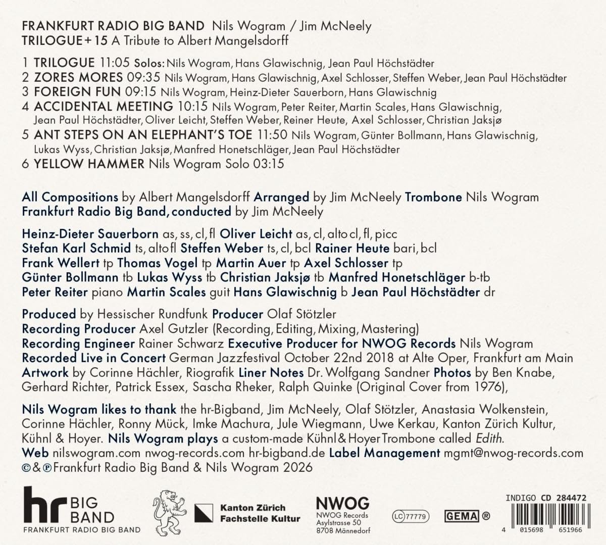 Trilogue + 15 (a Tribute to Albert Mangelsdorff - Image 2