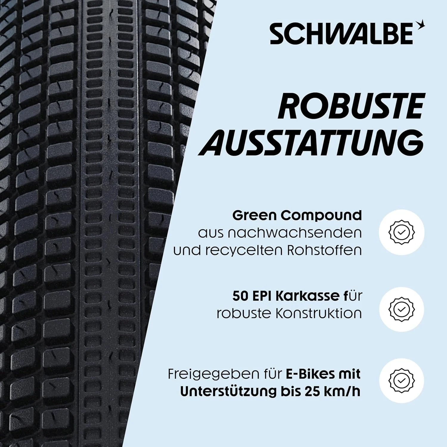 Schwalbe Pneumatico per bicicletta G-ONE Comp Plus – Pneumatico Gravel 28 pollici per bici da gravità urbana – con protezione da foratura, strisce riflettenti & Green Compound - Image 2