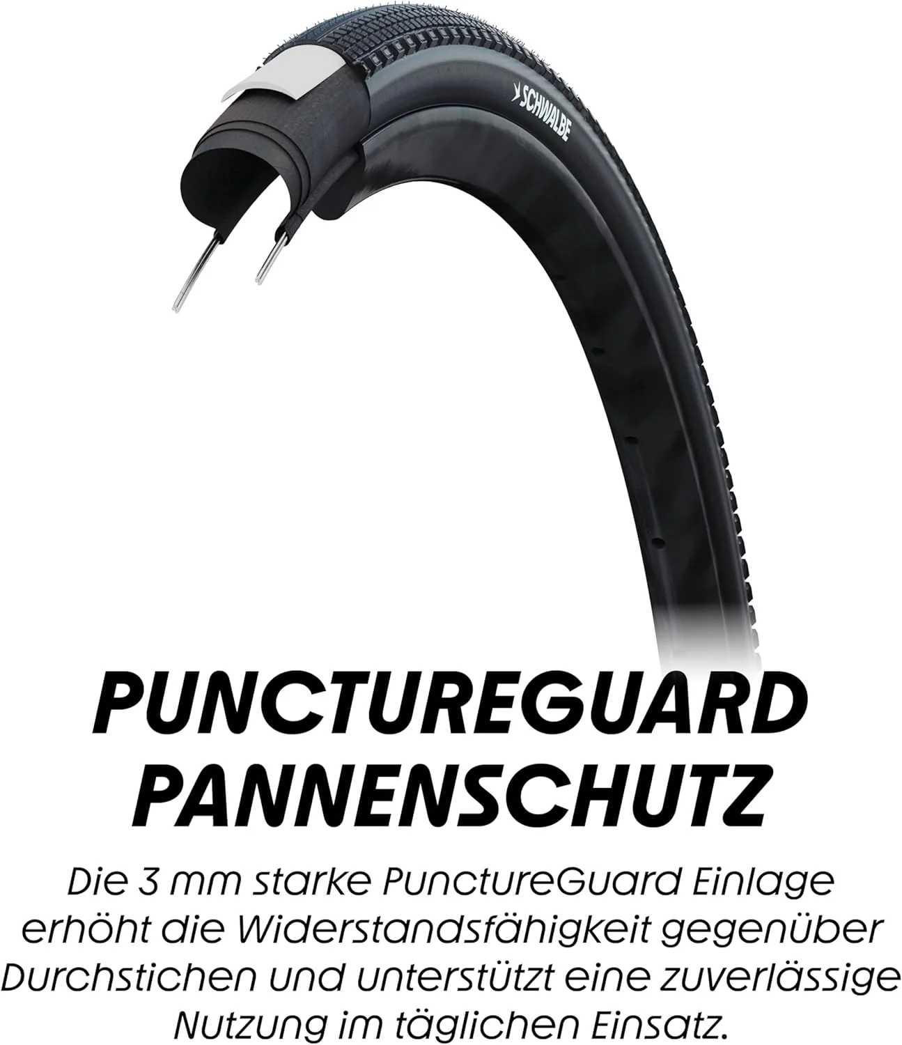 Schwalbe Pneumatico per bicicletta G-ONE Comp Plus – Pneumatico Gravel 28 pollici per bici da gravità urbana – con protezione da foratura, strisce riflettenti & Green Compound - Image 5