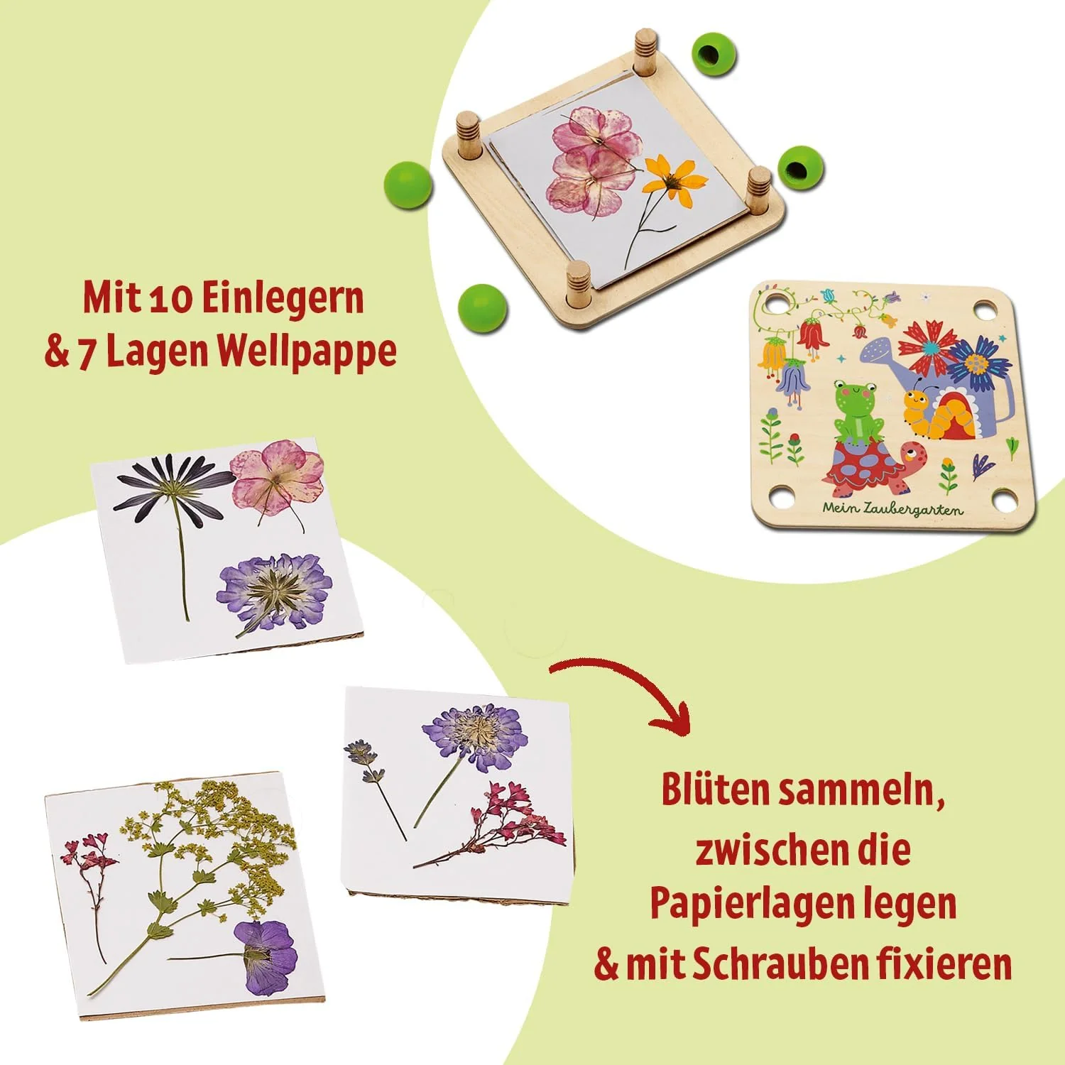 Mijn tovertuin blad- en bloemenpers 14x14 cm - Image 2