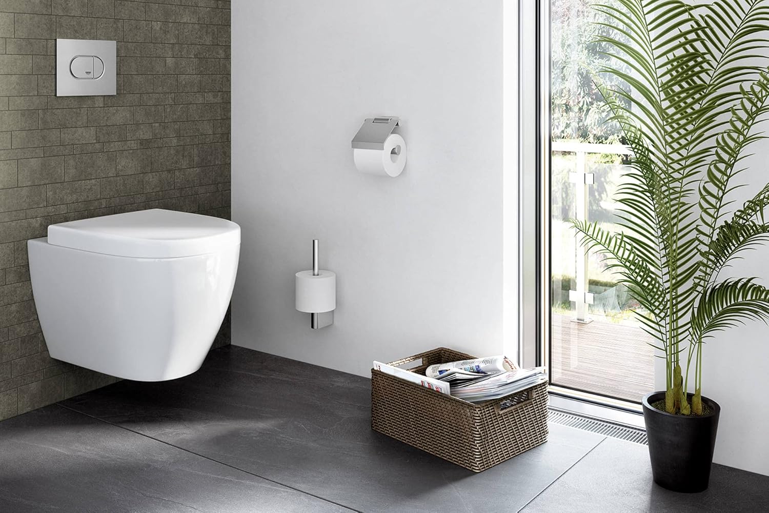 Zack Atore Toiletrolhouder Met Klep - Mat - Image 4
