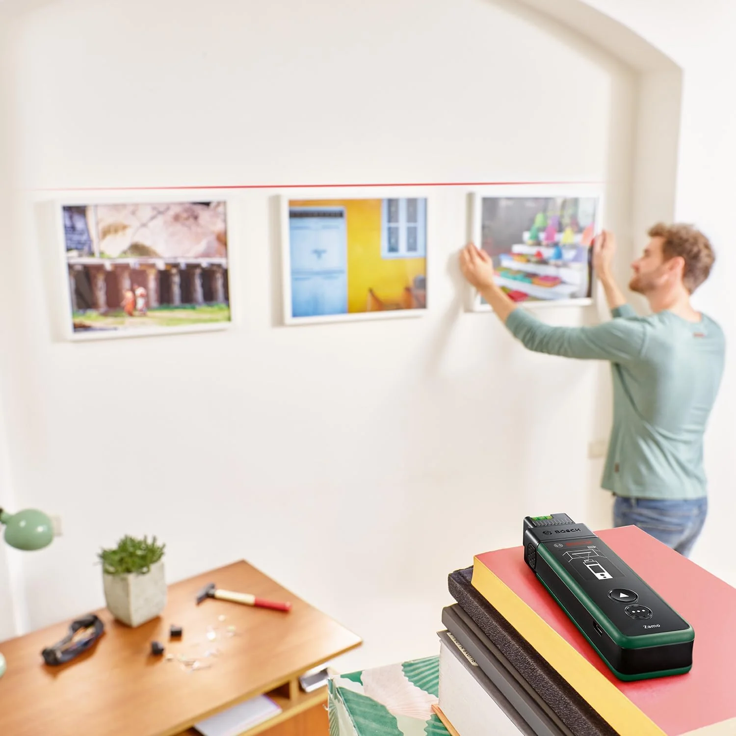 Bosch Zamo Set - Laserafstandmeter - Inclusief Lint-, Wiel- En Lijnadapter - Batterijen - Image 3