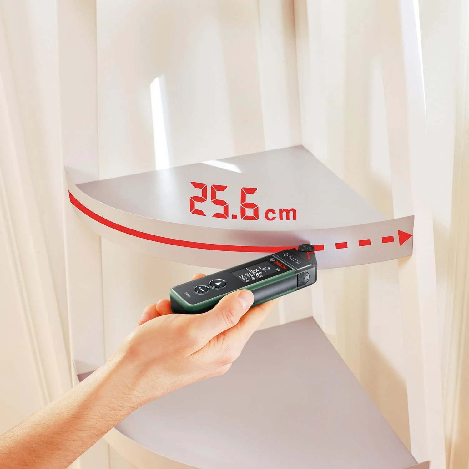 Bosch Zamo Set - Laserafstandmeter - Inclusief Lint-, Wiel- En Lijnadapter - Batterijen - Image 5