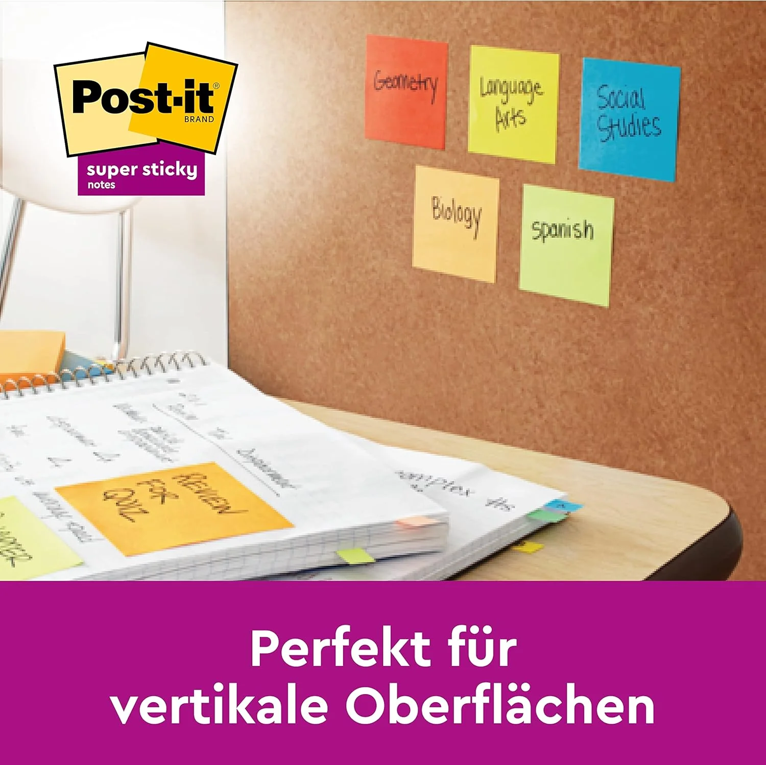 Post-it Foglietti Super Sticky, Collezione Soulful, Confezione da 12 blocchetti, 90 Fogli per blocco, 47,6 mm x 47,6 mm, Colori Rosa, Viola, Verde, Grigio, Azzurro. Per Appunti, Elenchi & Promemoria - Image 2