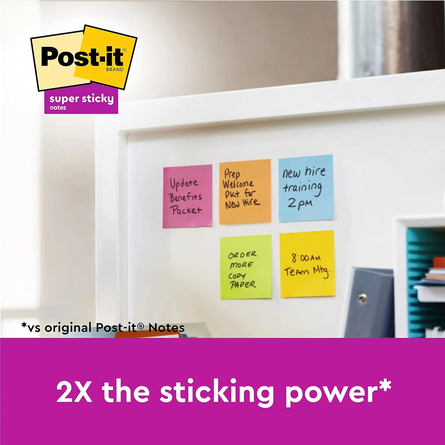Post-it Foglietti Super Sticky, Collezione Soulful, Confezione da 12 blocchetti, 90 Fogli per blocco, 47,6 mm x 47,6 mm, Colori Rosa, Viola, Verde, Grigio, Azzurro. Per Appunti, Elenchi & Promemoria - Image 3