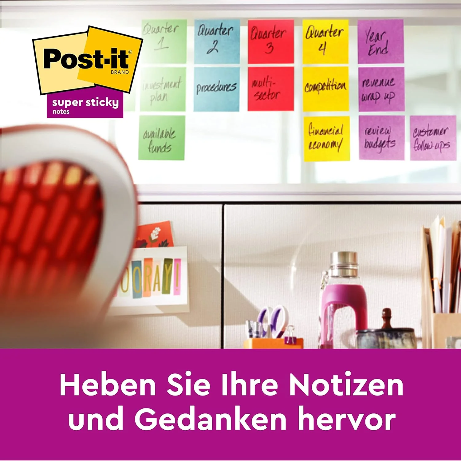 Post-it Foglietti Super Sticky, Collezione Soulful, Confezione da 12 blocchetti, 90 Fogli per blocco, 47,6 mm x 47,6 mm, Colori Rosa, Viola, Verde, Grigio, Azzurro. Per Appunti, Elenchi & Promemoria - Image 5