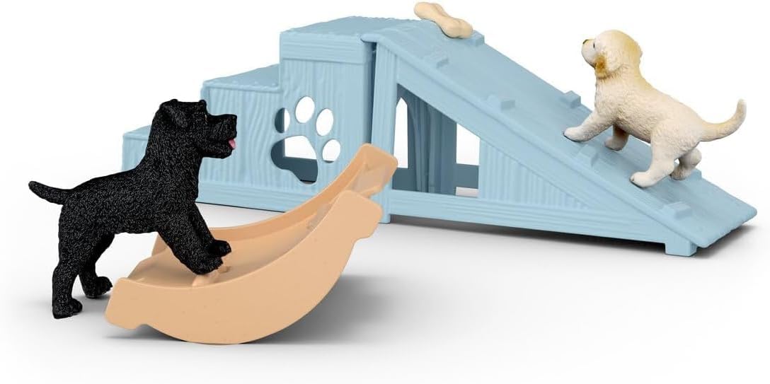Schleich FARM WORLD | Avventure per cuccioli 42763 | Playset con 2 cani, cuccia, rampa, scaletta & accessori | Giocattolo da fattoria realistico | Idea regalo dai 3 anni | 12 pezzi - Image 5