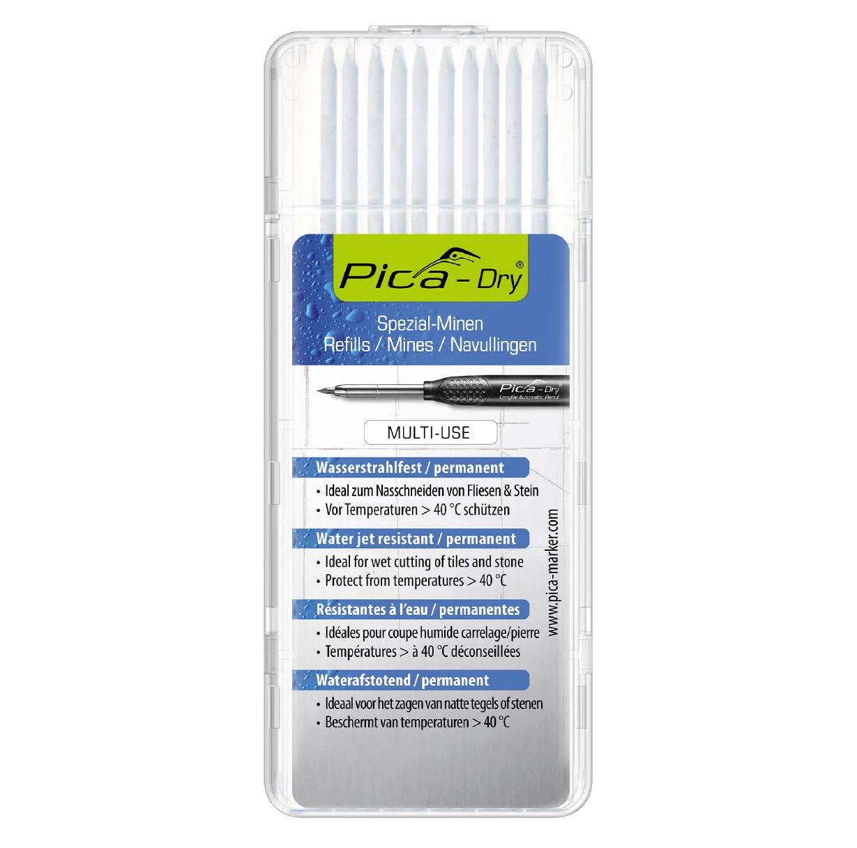 Pica 4043 Dry Navulling - Wit (10st