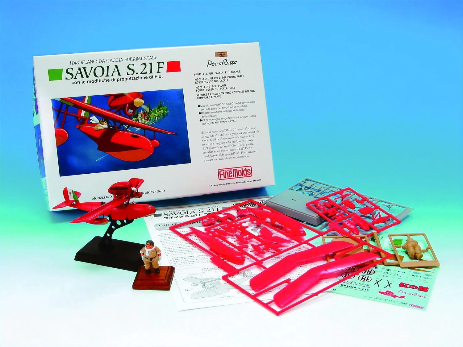 Porco Rosso Model Kit With Figure 1/72 Savoia S.21F Version 2 & Porco - Image 4