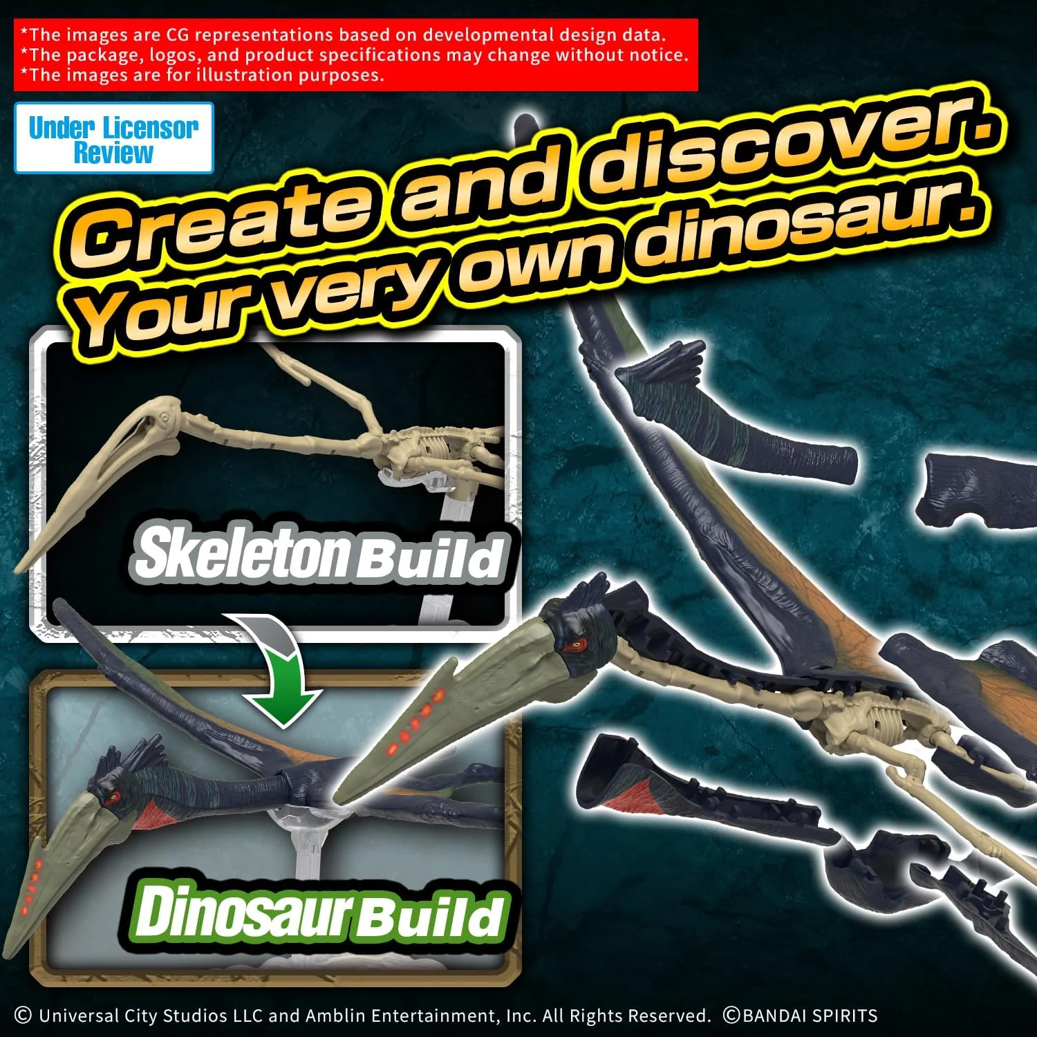 Bandai Hobby | Plannosaurus Jurassic World Quetzalcoatlus Model Kit | Official Bandai Dinosaur Figure | Easy Snap‑Fit Assembly, No Glue or Paint Required - Image 3