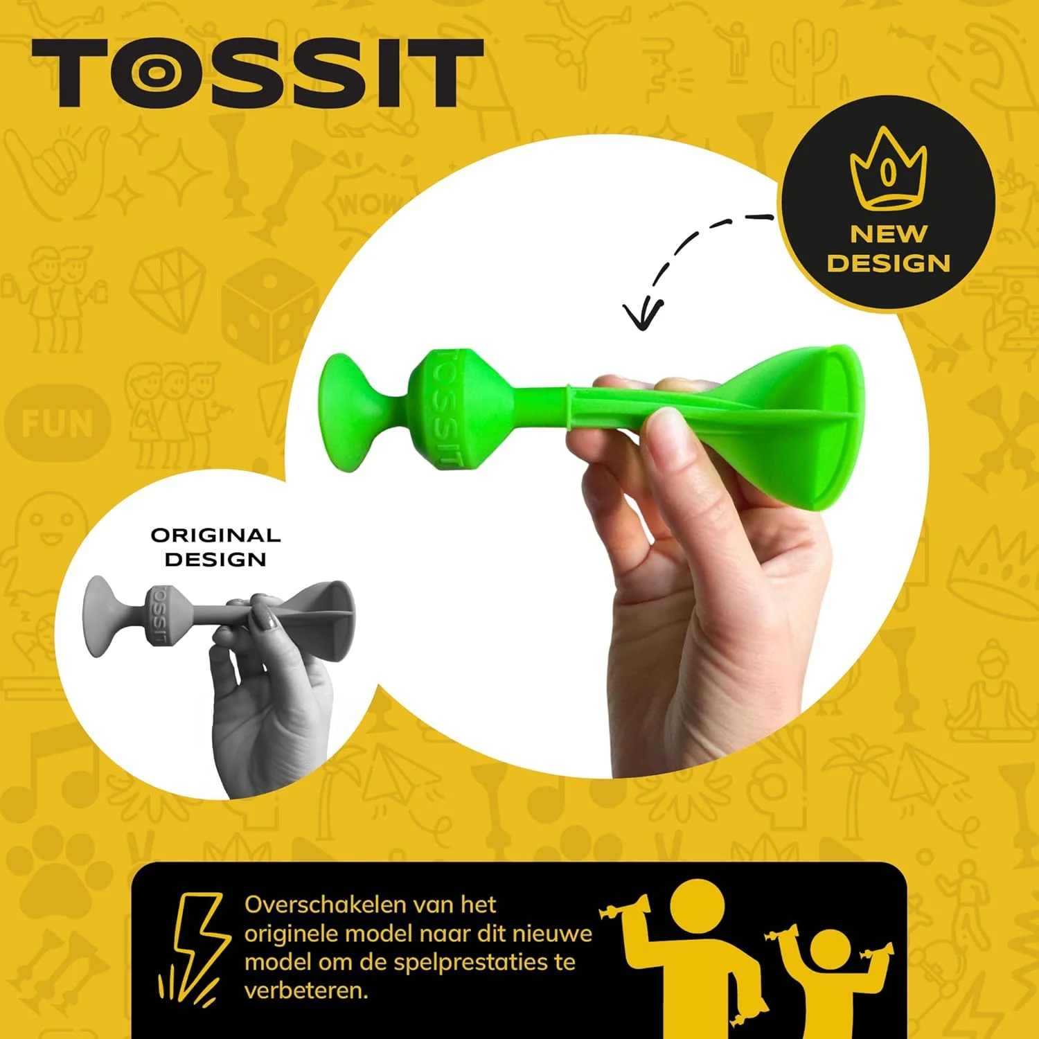 TOSSIT Werpspel Met Zuignap, Leuk Spel Voor Binnen En Buiten, Hecht Op Muur, Vloer En Ramen, Alternatief Voor Darts, Petanque En Bocce, Duurzaam Siliconen, Starter Pack - Image 4