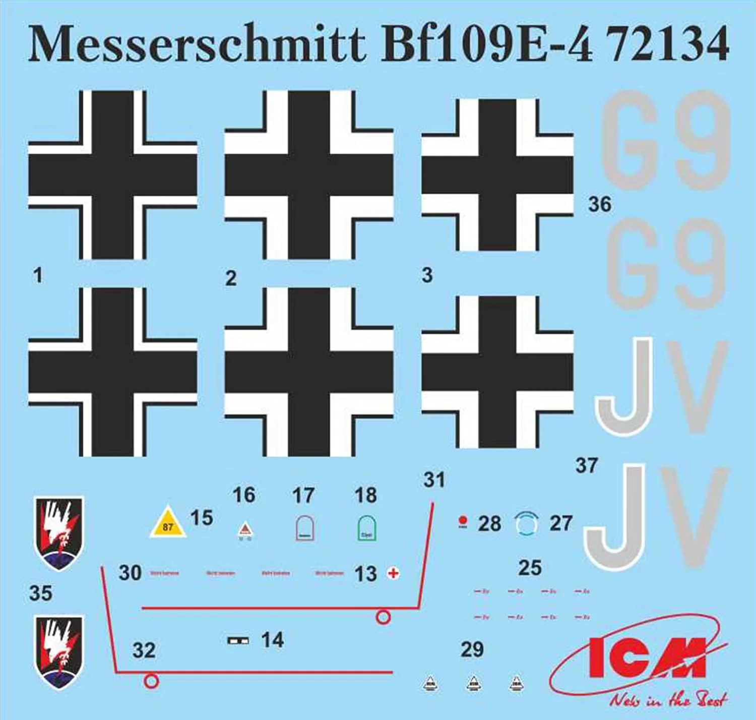 ICM 72134 - Messerschmitt BF 109E-4,WWII German Night Fighter - Image 3