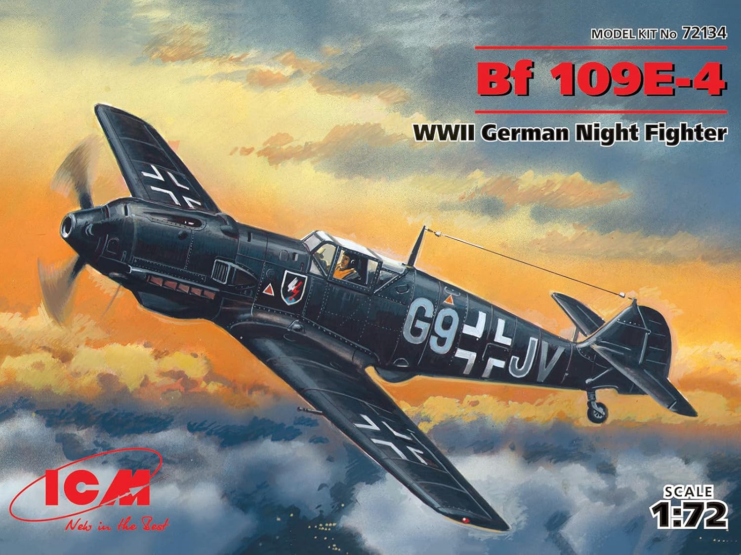 ICM 72134 - Messerschmitt BF 109E-4,WWII German Night Fighter - Image 5