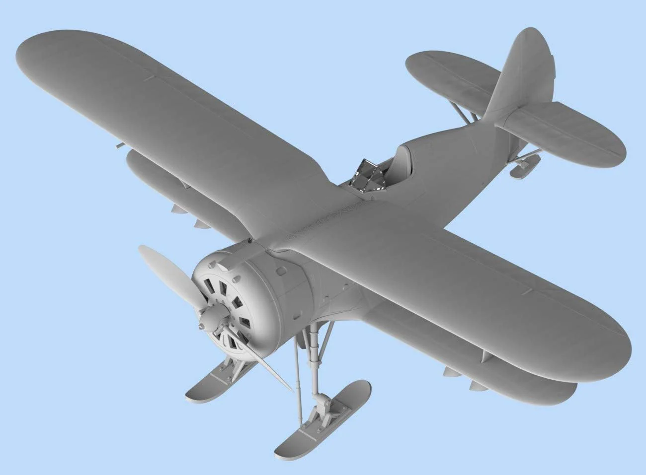ICM 72075 - Modellino I-153, WWII Finnish Air Force Fighter Winter Version, Nero - Image 2