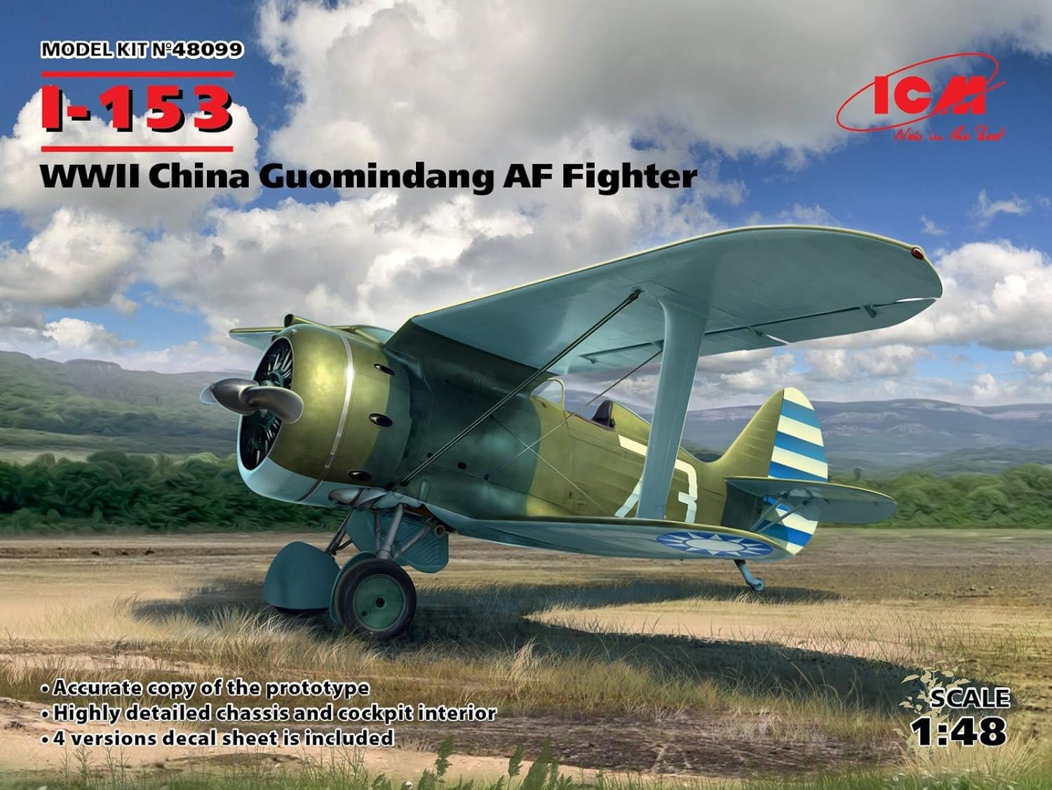 ICM ICM48099 1:48-I-153, Guomindang AF Fighter, Multicolore - Image 8