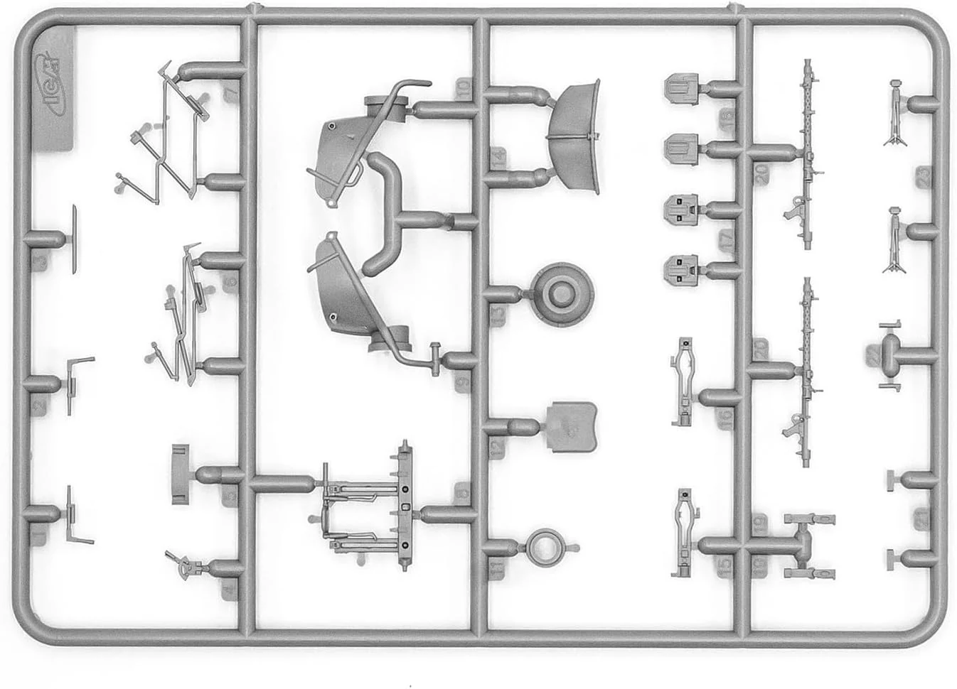 ICM 1:35 - Zwillingssockel 36 WWII Tedesco AA MG Mount - Image 4