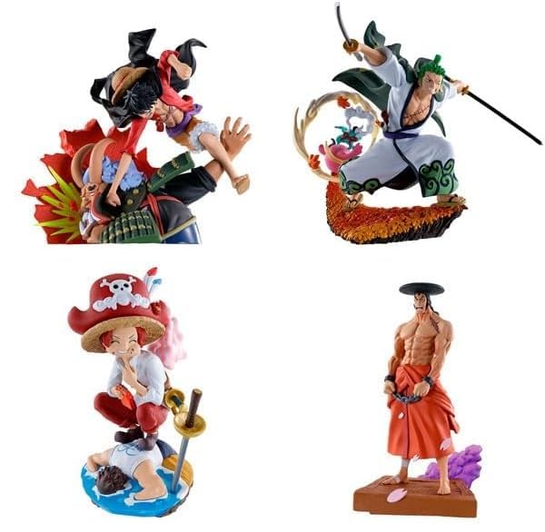 Petitlama One Piece Logo Box RE Birth Wano Country Edition Ginseng, confezione da 4
