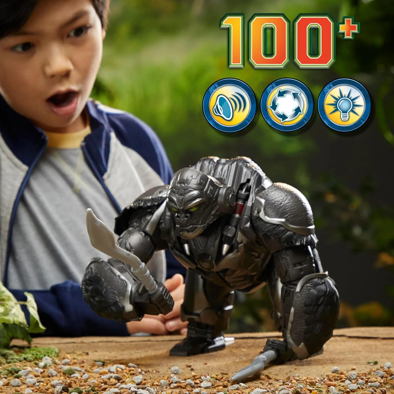TRANSFORMERS: Rise of the Beasts Command & Convert Animatronic Optimus Primal 31.5-cm Electronic Toy For 6+ Years, Includes: figure, 2 accessories and instructions. PRIMAL ANIMATRONIC - Image 7
