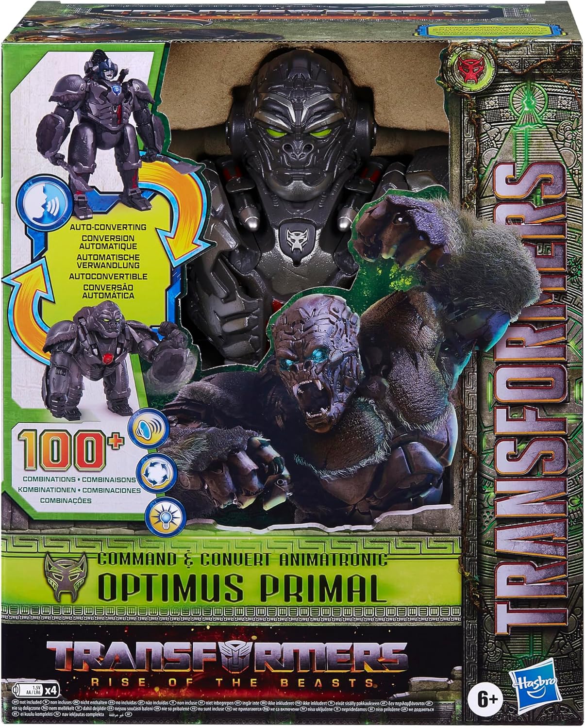 TRANSFORMERS: Rise of the Beasts Command & Convert Animatronic Optimus Primal 31.5-cm Electronic Toy For 6+ Years, Includes: figure, 2 accessories and instructions. PRIMAL ANIMATRONIC - Image 8