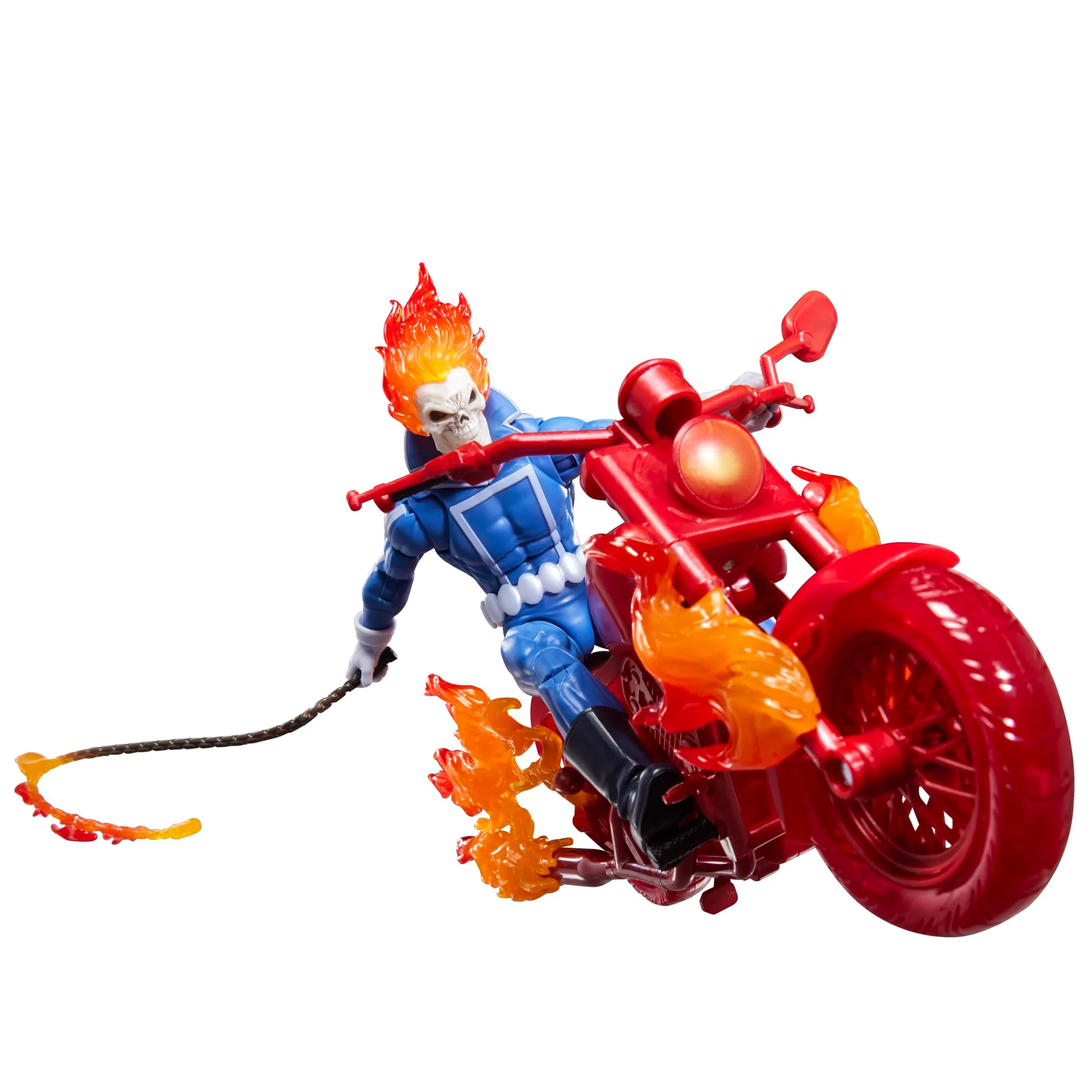 Marvel Legends Series Ghost Avenger Johnny Blaze Collectible Figure with 6" Scale Motorcycle Comic Inspired