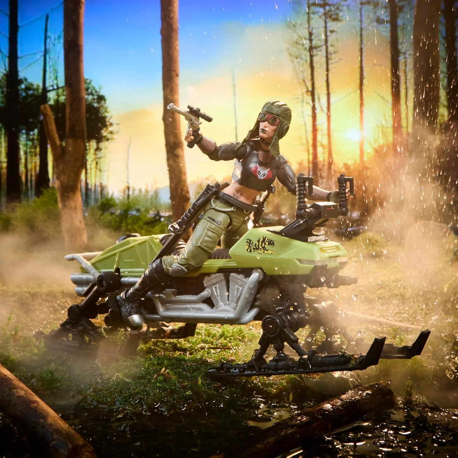 G.I. Joe Classified Series n. 194, Zanya e Chameleon Dreadnok (Swamp Skier), set di action figure e veicolo collezionabile da 15 cm con 10 accessori - Image 3