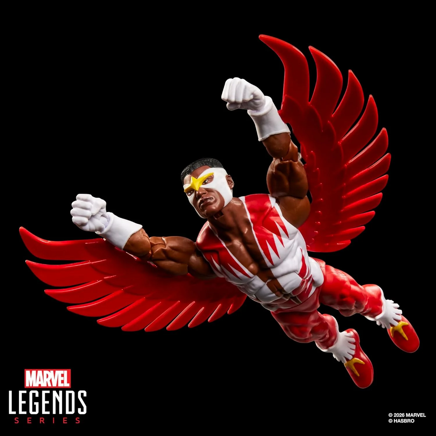 Hasbro Marvel Legends Series, Guerre segrete, action figure rétro collezionabile di Falcon da 15 cm con scudo lenticolare, fumetti Captain America - Image 3
