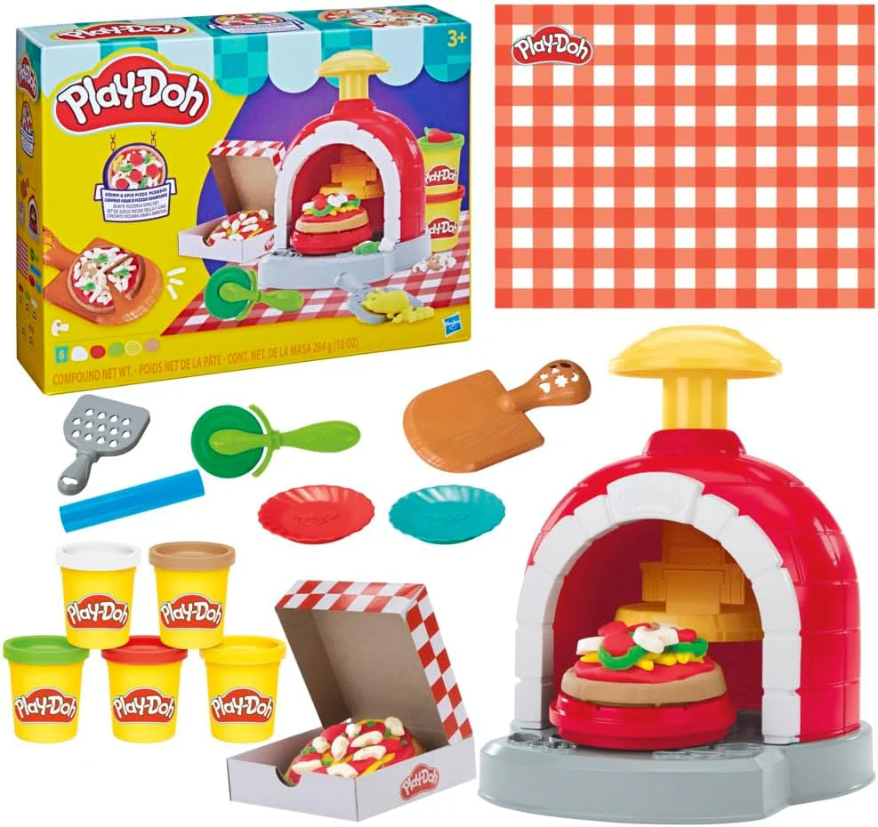Play-Doh Bunte Pizzeria Spielset, 8 Accessoires & 5 Farben, Kinderspiel-Lebensmittel & Kochspielzeug, ab 3 Jahren - Image 4