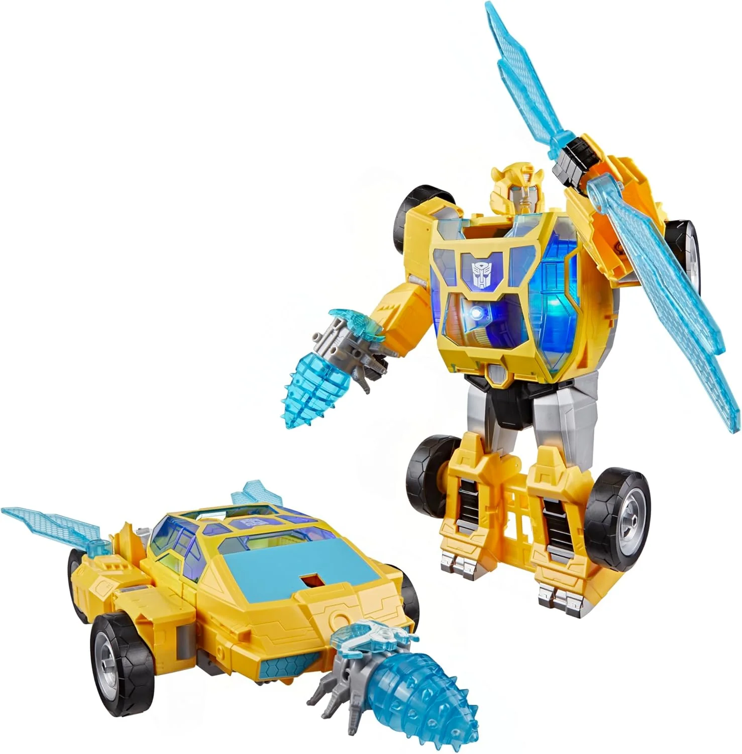 Transformers CYBERWORLD, Energon Surge, Bumblebee Power Spark | Action Figure da 28 cm con luci e Suoni | Conversione Veloce da Robot a Veicolo | dai 6 Anni in su - Image 7