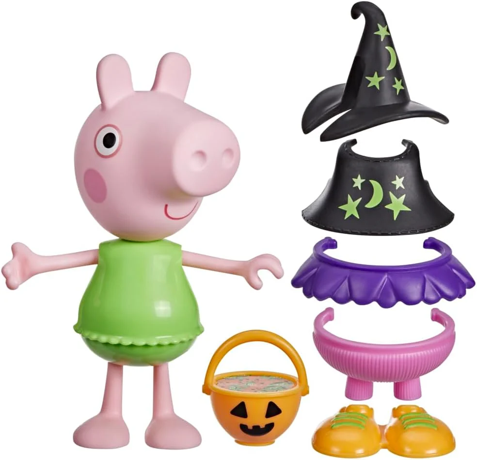 Peppa Pig Halloween Dress-Up Figure with 6 Easy-On Fashion Accessories, 6-Inch Doll, Preschool Toys for Girls and Boys Ages 3+ - Image 4