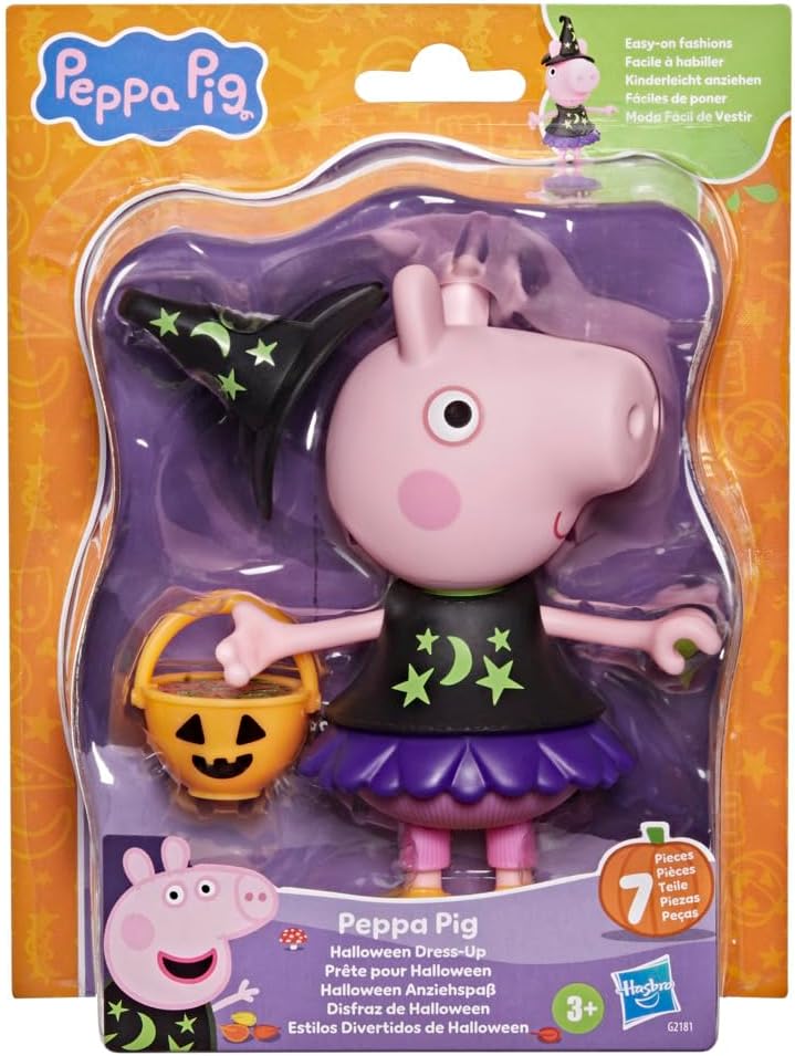 Peppa Pig Halloween Dress-Up Figure with 6 Easy-On Fashion Accessories, 6-Inch Doll, Preschool Toys for Girls and Boys Ages 3+ - Image 5