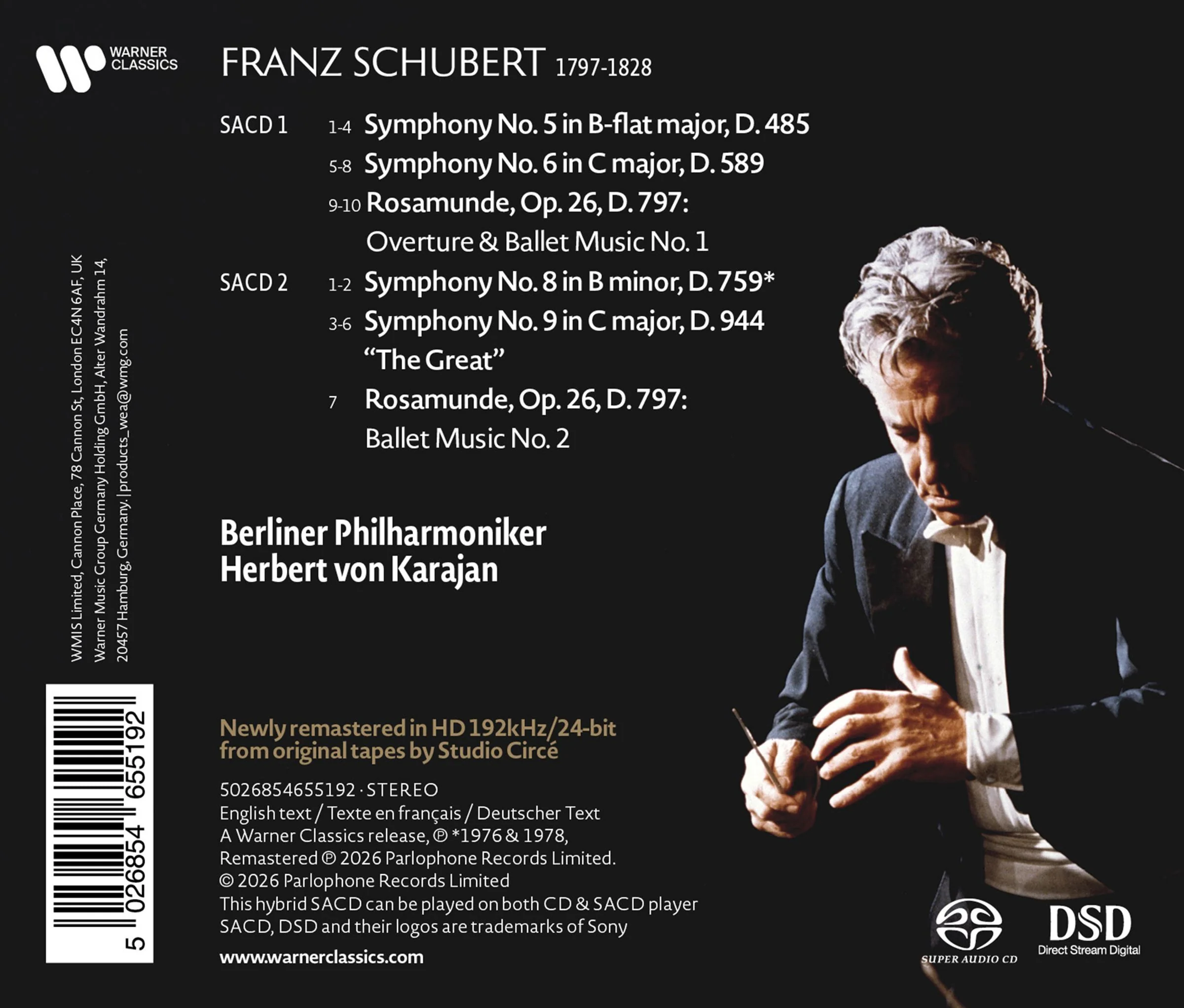 Schubert: Symphonies Nos. 5-6, 8-9/Rosamunde Overture & Ballet... - Image 2
