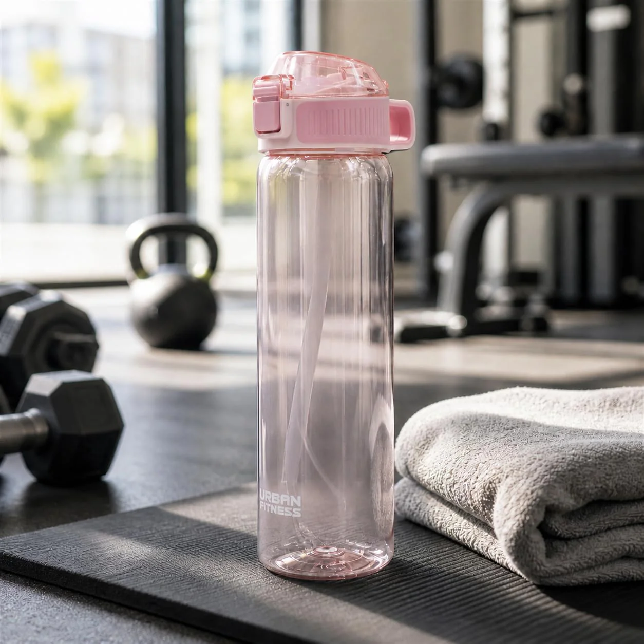 VitalFlip Water Bottle, 800ml BPA Free Tritan Sports Bottle with Flip Lid, Straw, Leakproof Carry Handle for Gym, Travel and Everyday Hydration - Image 2