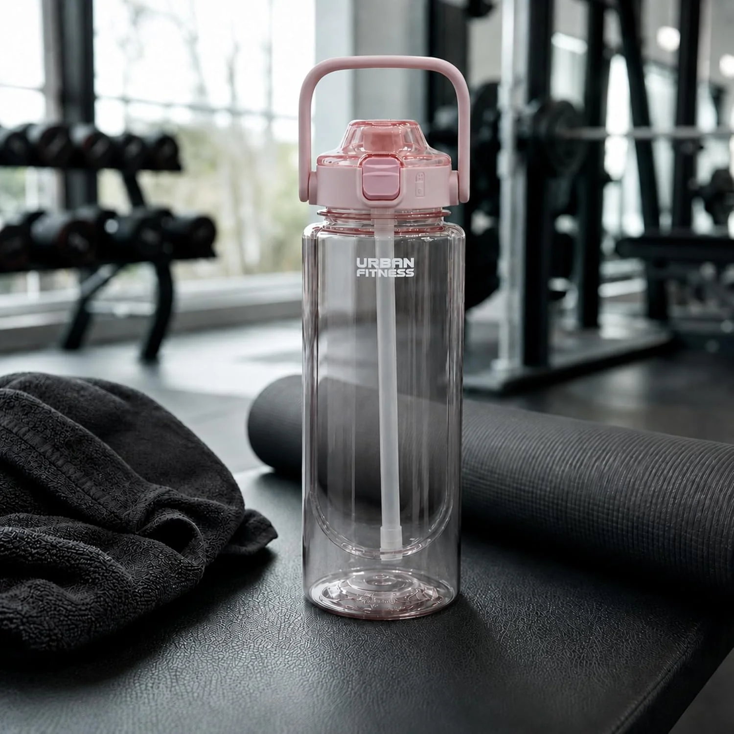 VitalFlow Water Bottle, 1000ml BPA Free Tritan Reusable Sports Bottle with Straw, Leakproof Flip Lid and Carry Handle for Gym, Work and Travel - Image 2